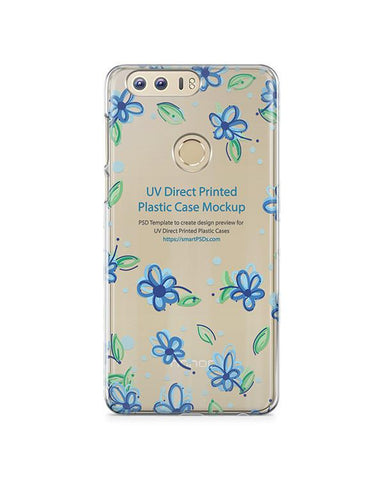 Huawei Honor 8- UV PC Clear Mobile Case Design Mockup 2016