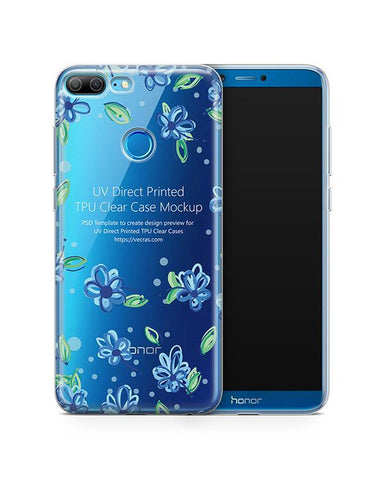 Honor 9 Lite UV TPU Clear Case Design Mockup