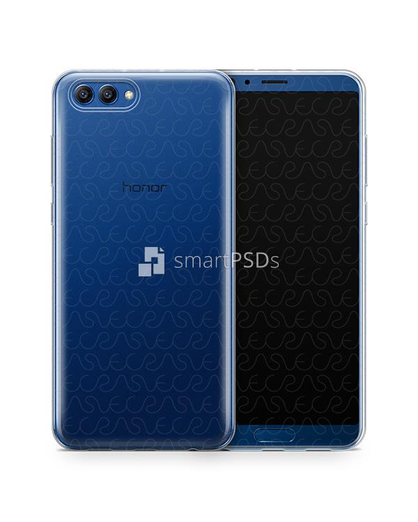 Honor View 10 UV TPU Clear Case Design Mockup 2018