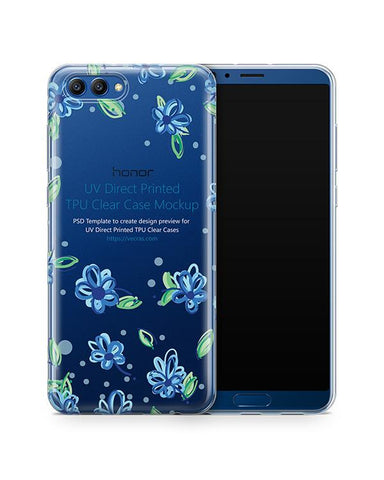 Honor View 10 UV TPU Clear Case Design Mockup 2018