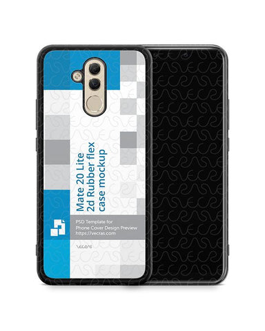 Huawei Mate 20 Lite 2d RubberFlex Mobile Case Design Mockup 2018