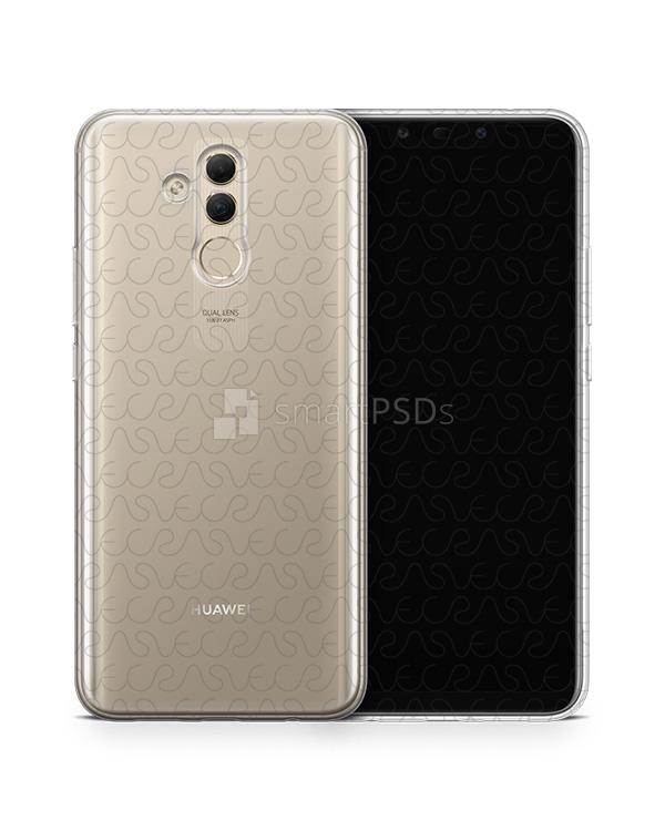 Huawei Mate 20 Lite UV TPU Clear Case Mockup 2018