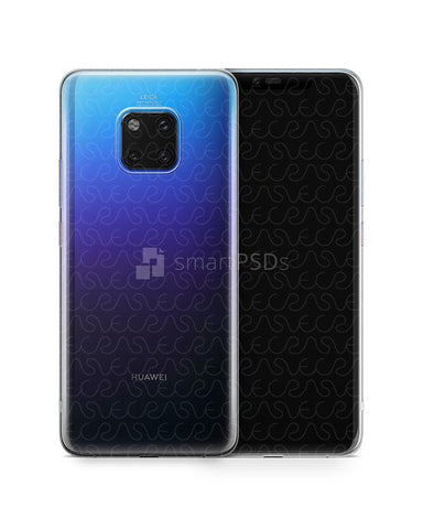 Huawei Mate 20 Pro UV TPU Clear Case Mockup 2018