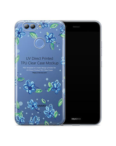 Huawei Nova 2 Plus UV TPU Clear Case Design Mockup 2017