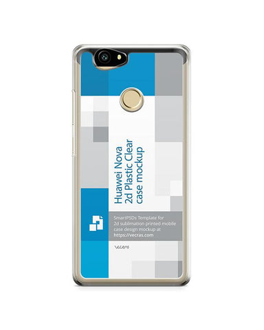 Huawei Nova 2d PC Clear Case Design Mockup 2016