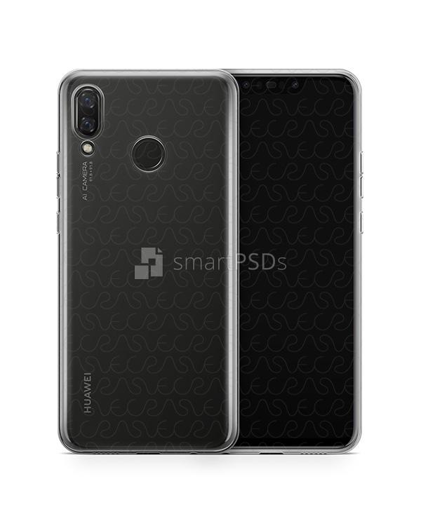 Huawei Nova 3 UV TPU Clear Case Design Mockup 2018