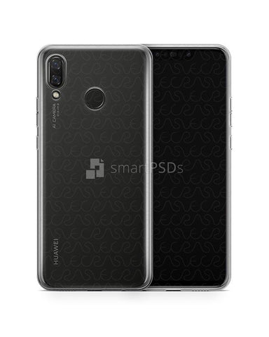 Huawei Nova 3 UV TPU Clear Case Design Mockup 2018