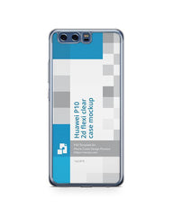 Huawei P10 2d Flexi Clear Case Design Mockup 2017