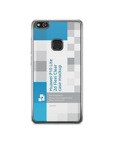 Huawei P10 Lite 2d Flexi Clear Case Design Mockup 2017