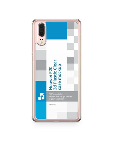 Huawei P20 2d PC ClearCase Design Mockup Back 2018
