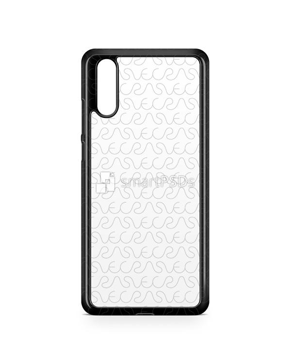 Huawei P20 2d PC Colored Case Design Mockup 2018