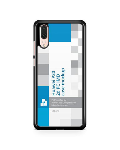 Huawei P20 2d PC Colored Case Design Mockup 2018