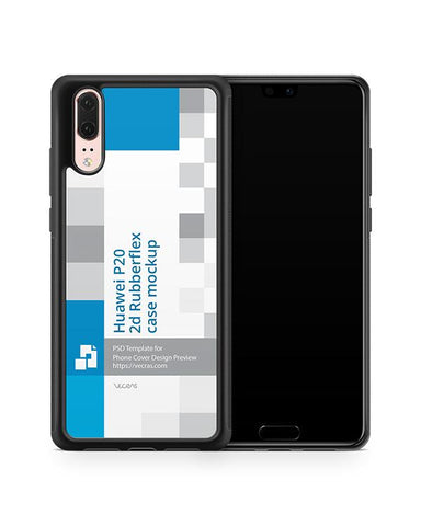 Huawei P20 2d RubberFlex Case Design Mockup 2018