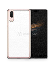 Huawei P20 2d PC Clear Case Design Mockup 2018 (Front-Back)