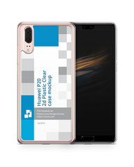 Huawei P20 2d PC Clear Case Design Mockup 2018 (Front-Back)