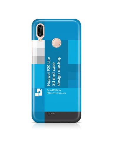 Huawei P20 Lite 3d IMD Case Design Mockup Back 2018
