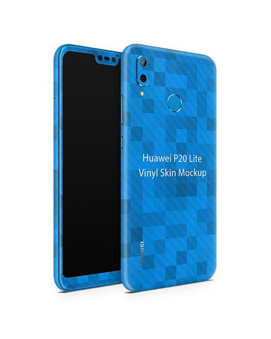 Huawei P20 Lite Vinyl Skin Design Mockup 2018 (Front-Back Angled)
