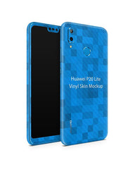 Huawei P20 Lite Vinyl Skin Design Mockup 2018 (Front-Back Angled)