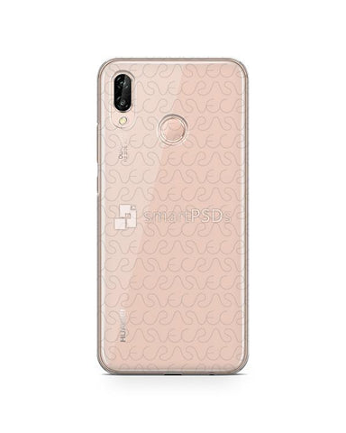Huawei P20 Lite UV PC Clear Case Mockup 2018