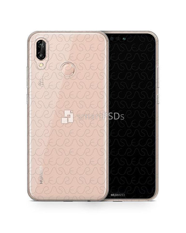 Huawei P20 Lite UV TPU Clear Case Design Mockup 2018