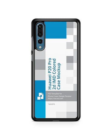 Huawei P20 Pro 2dPC Colored Case Design Mockup Back 2018