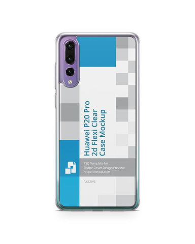 Huawei P20 Pro 2d Flexi Clear Case Design Mockup 2018
