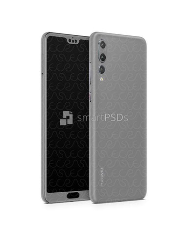 Huawei P20 Pro Vinyl Skin Design Mockup 2018 (Front-Back Angled)