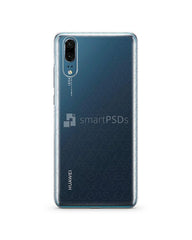Huawei P20 UV PC Clear Case Mockup 2018