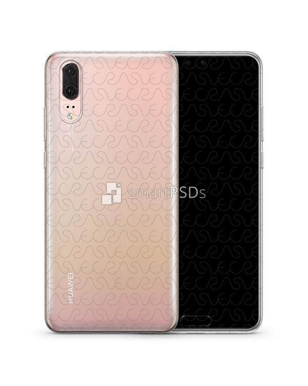 Huawei P20 UV TPU Clear Case Design Mockup 2018
