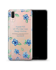 Huawei P20 UV TPU Clear Case Design Mockup 2018