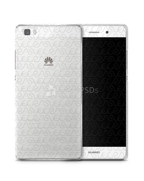 Huawei P8 Lite UV TPU Clear Mobile Case Design Mockup 2015