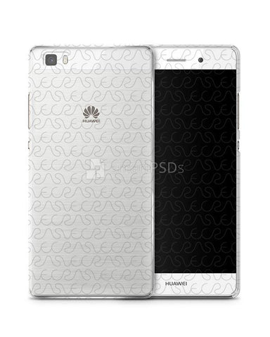 Huawei P8 Lite UV TPU Clear Mobile Case Design Mockup 2015