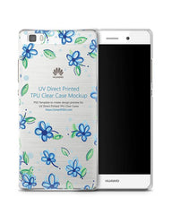 Huawei P8 Lite UV TPU Clear Mobile Case Design Mockup 2015