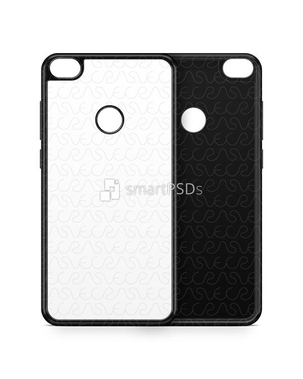Huawei P8 Lite 2017 2d RubberFlex Case Design Mockup