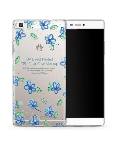 Huawei P8 UV TPU Clear Mobile Case Design Mockup 2015
