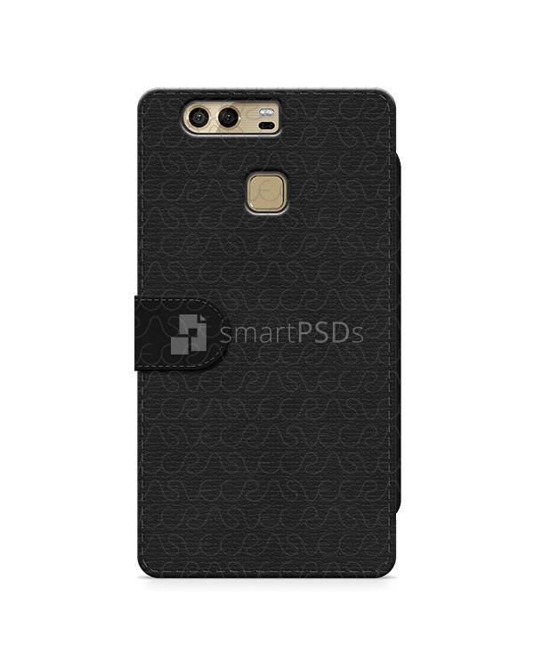Huawei P9 2d Wallet Mobile Case Design Mockup 2016
