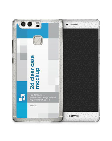 Huawei P9 2d Clear Mobile Case Design Mockup 2016