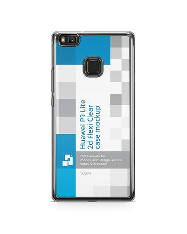 Huawei P9 Lite 2d Flexi Clear Case Design Mockup 2016