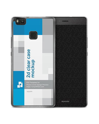 Huawei P9 Lite 2d Clear Mobile Case Design Mockup  2016