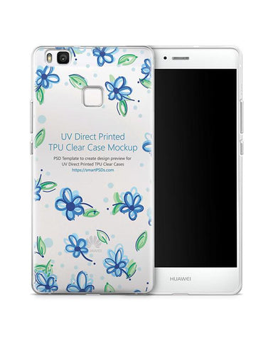 Huawei P9 Lite TPU Clear Mobile Case Design Mockup 2016