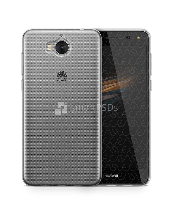 Huawei Y6 2017 UV TPU Clear Case Design Mockup
