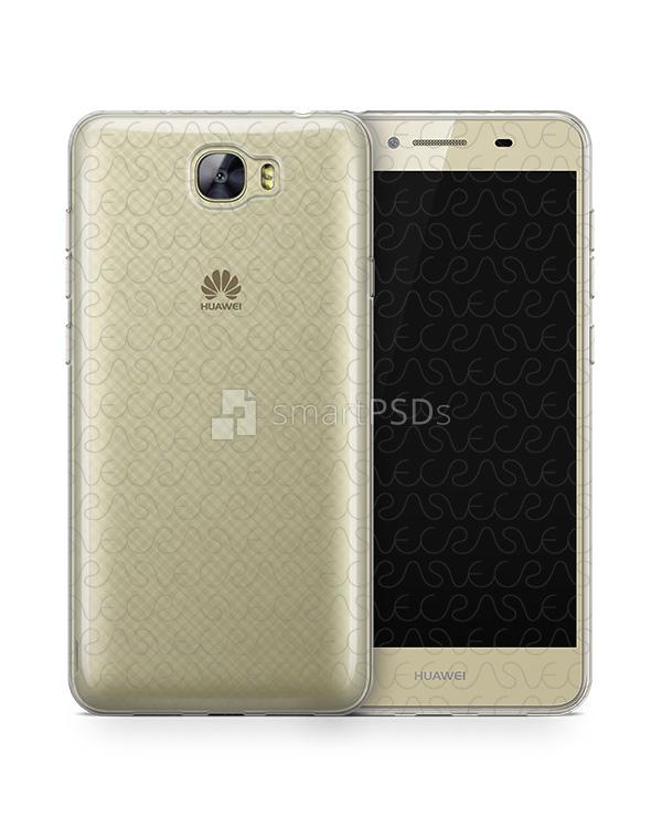 Huawei Y6 II Compact UV TPU Clear Case Design Mockup