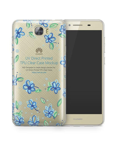 Huawei Y6 II Compact UV TPU Clear Case Design Mockup
