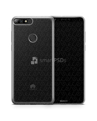 Huawei Y7 Prime 2018 UV TPU Clear Case Design Mockup