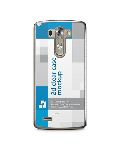 LG G3 2d Clear Mobile Case Design Mockup 2014