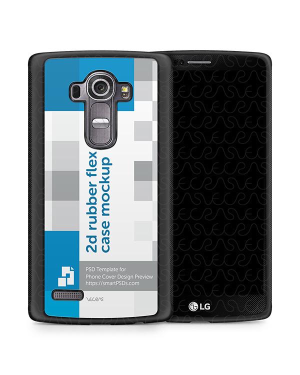 LG G4 2d Rubber Flex Mobile Case Design Mockup 2015