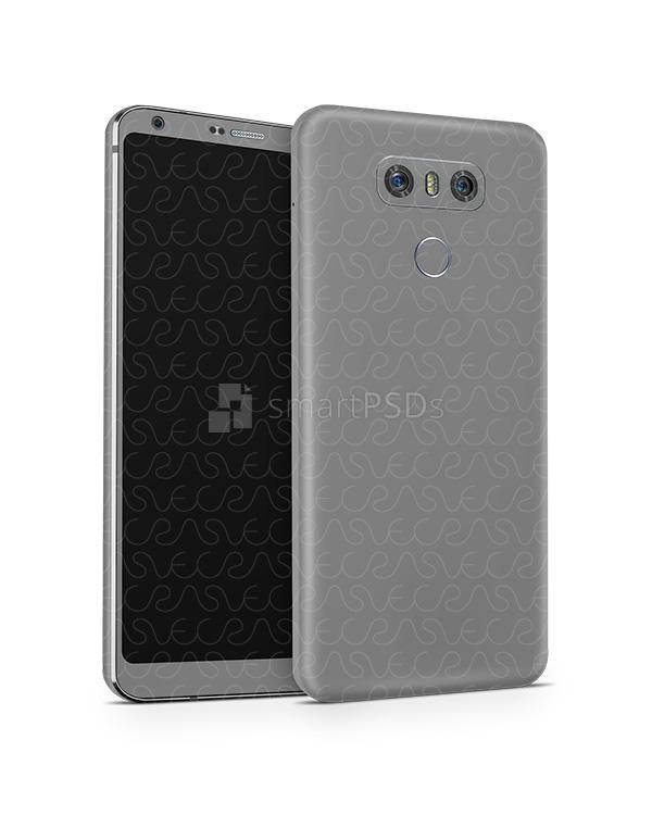 LG G6 Vinyl Skin Design Mockup 2017 (Front-Back Angled)