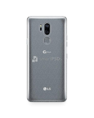 LG G7 ThinQ UV PC Clear Case Mockup 2018