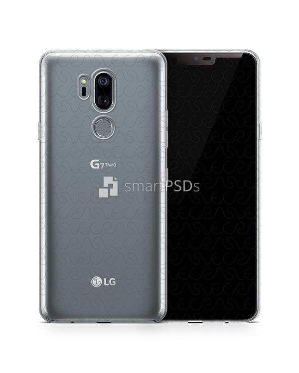 LG G7 ThinQ UV TPU Clear Case Design Mockup 2018