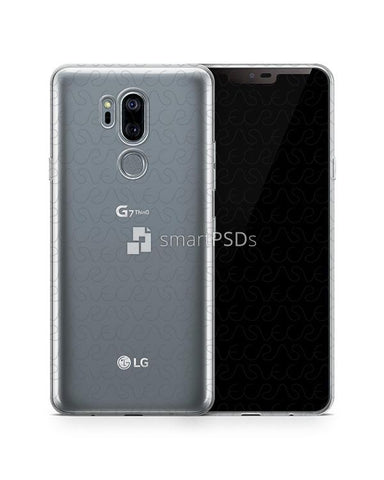 LG G7 ThinQ UV TPU Clear Case Design Mockup 2018